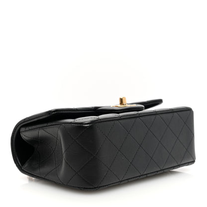 Chanel Lambskin Quilted Mini Top Handle Rectangular Flap Black 4 of 10
