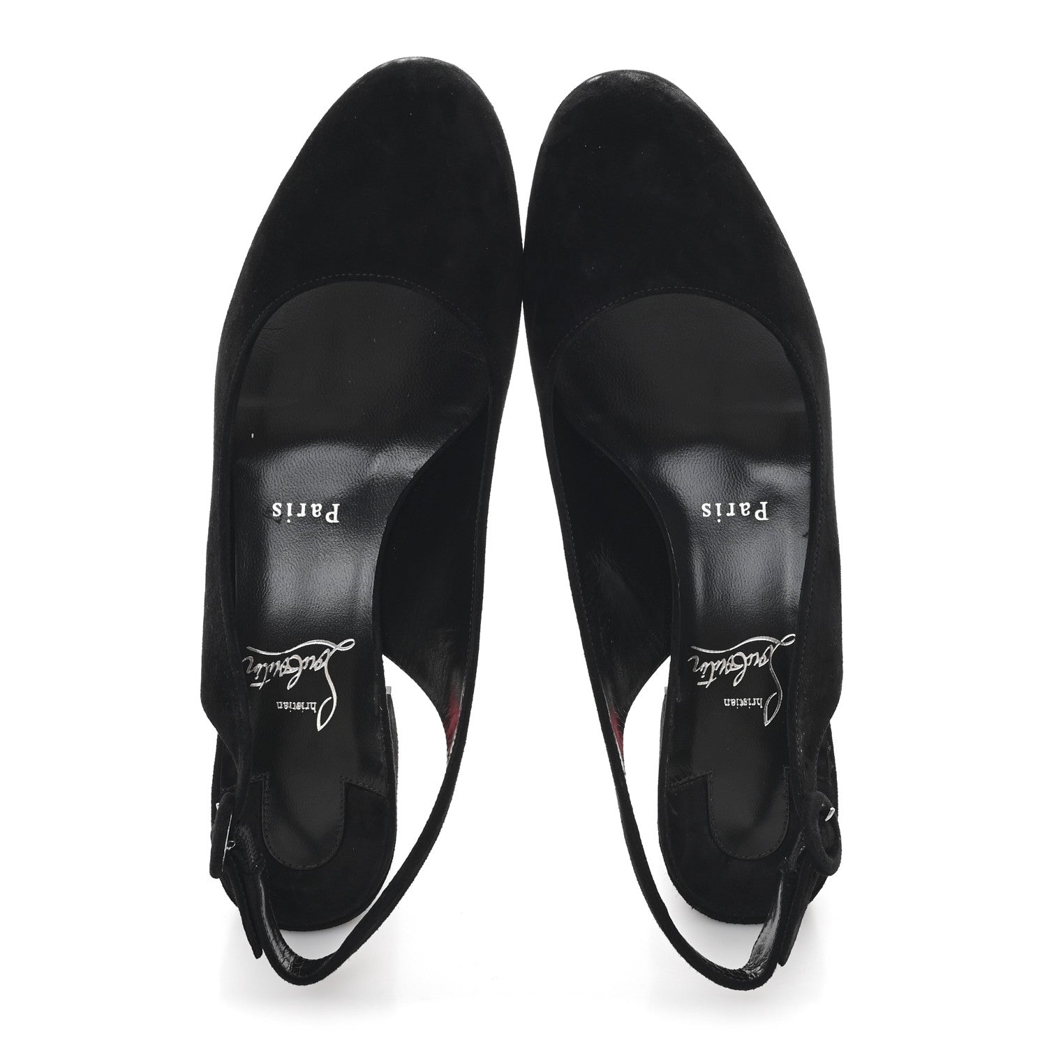 Christian Louboutin Veau Velours So Jane Sling 55 Pump 38.5 Black 2 of 8