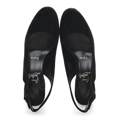 Christian Louboutin Veau Velours So Jane Sling 55 Pump 38.5 Black 2 of 8