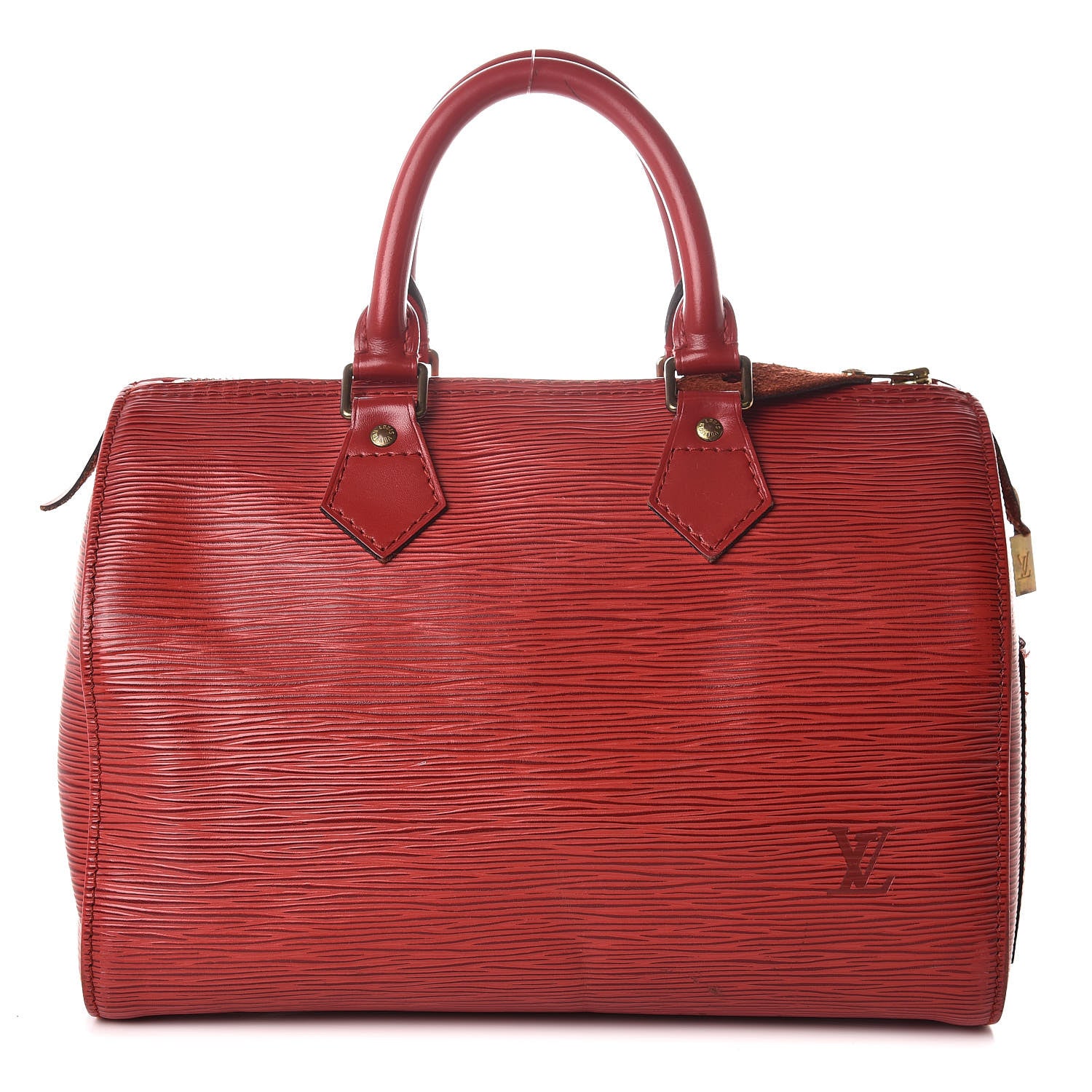 Louis Vuitton Epi Speedy 25 Castillan Red 1 of 17