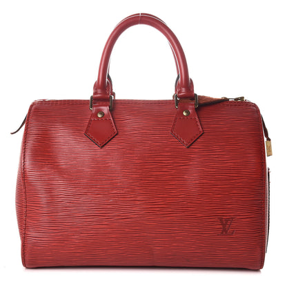 Louis Vuitton Epi Speedy 25 Castillan Red 1 of 17