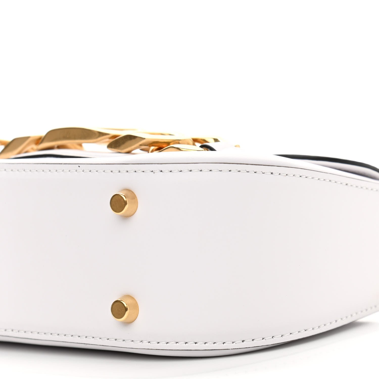 Valentino Garavani Calfskin Small Vlogo Chain Shoulder Bag Optic White 8 of 8