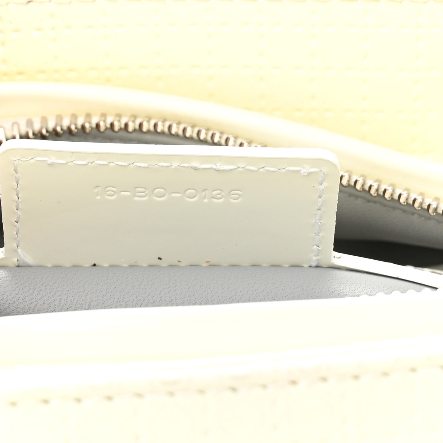 Patent Micro-Cannage Medium Lady Dior White