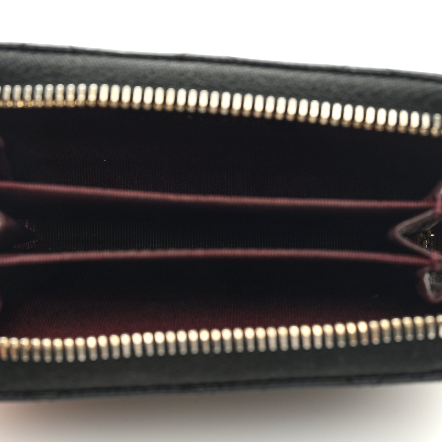 Caviar Quilted Zip Coin Purse Black