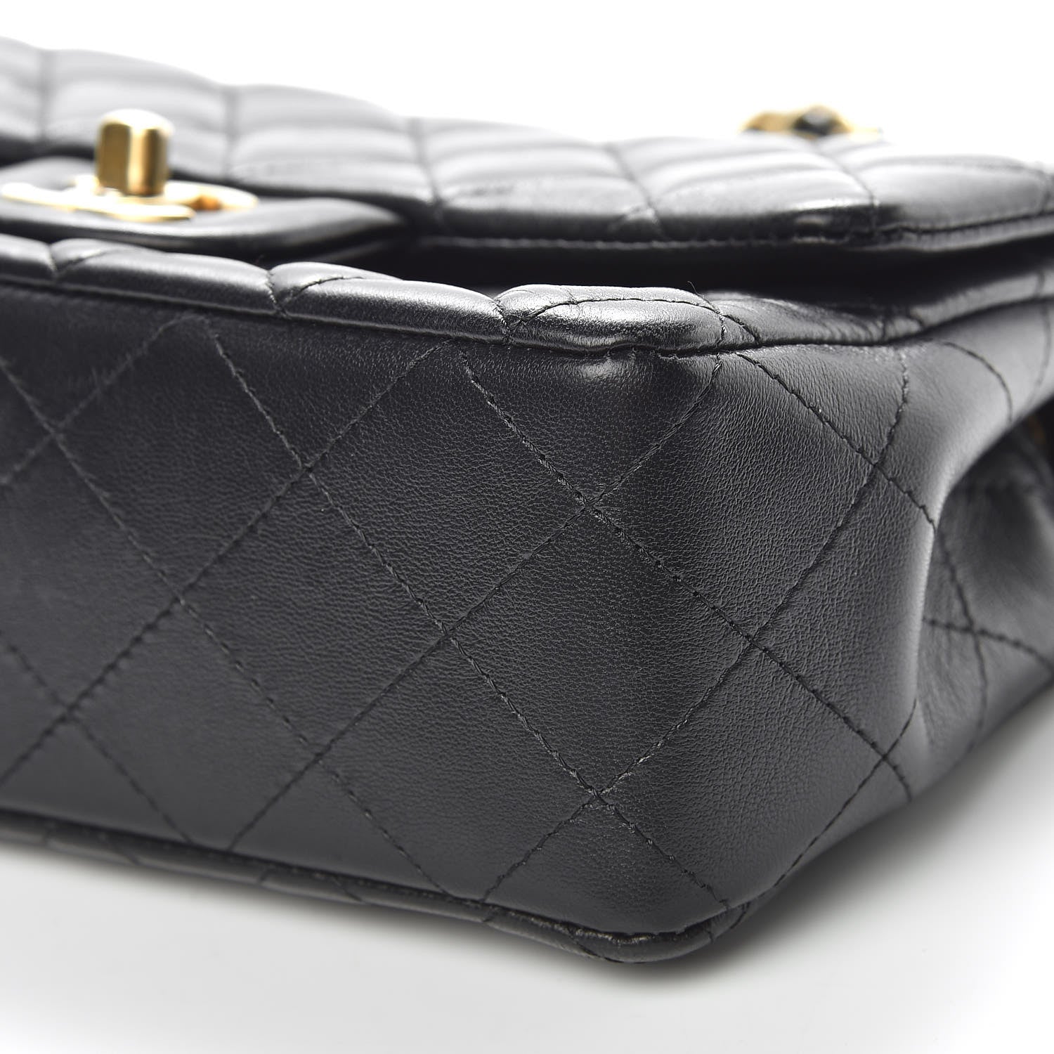 Chanel Lambskin Quilted Mini Rectangular Flap Black 7 of 11
