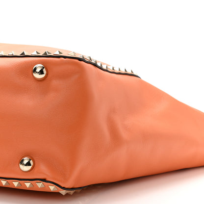 Valentino Garavani Vitello Medium Rockstud Tote Melon Sorbet 16 of 18