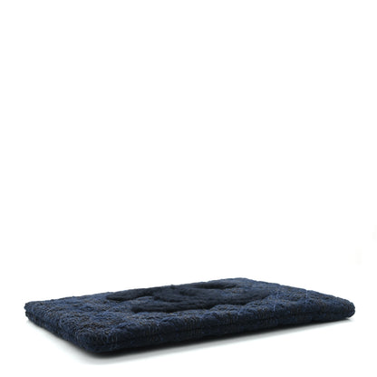 Chanel Wool Knit CC Cosmetic Pouch Navy Blue 4 of 7