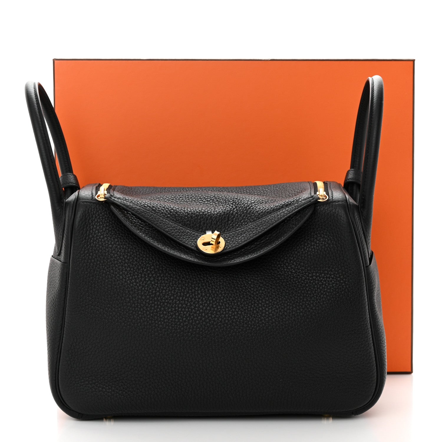 Hermes Taurillon Clemence Lindy 30 Black 11 of 11