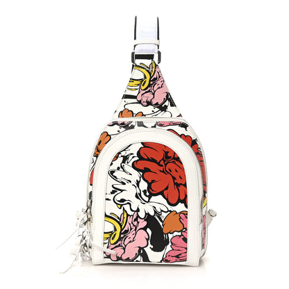Christian Louboutin X SHUN SUDO Calfskin Button Flower Loubifunk Sling Bag White Multicolor 1 of 9