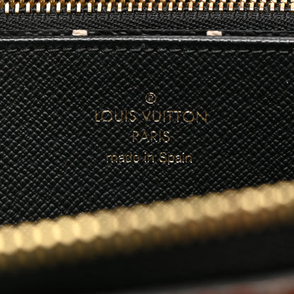 Louis Vuitton LOUIS VUITTON Monogram Giant Crafty Zippy Wallet Creme Rouge Black 6 of 8