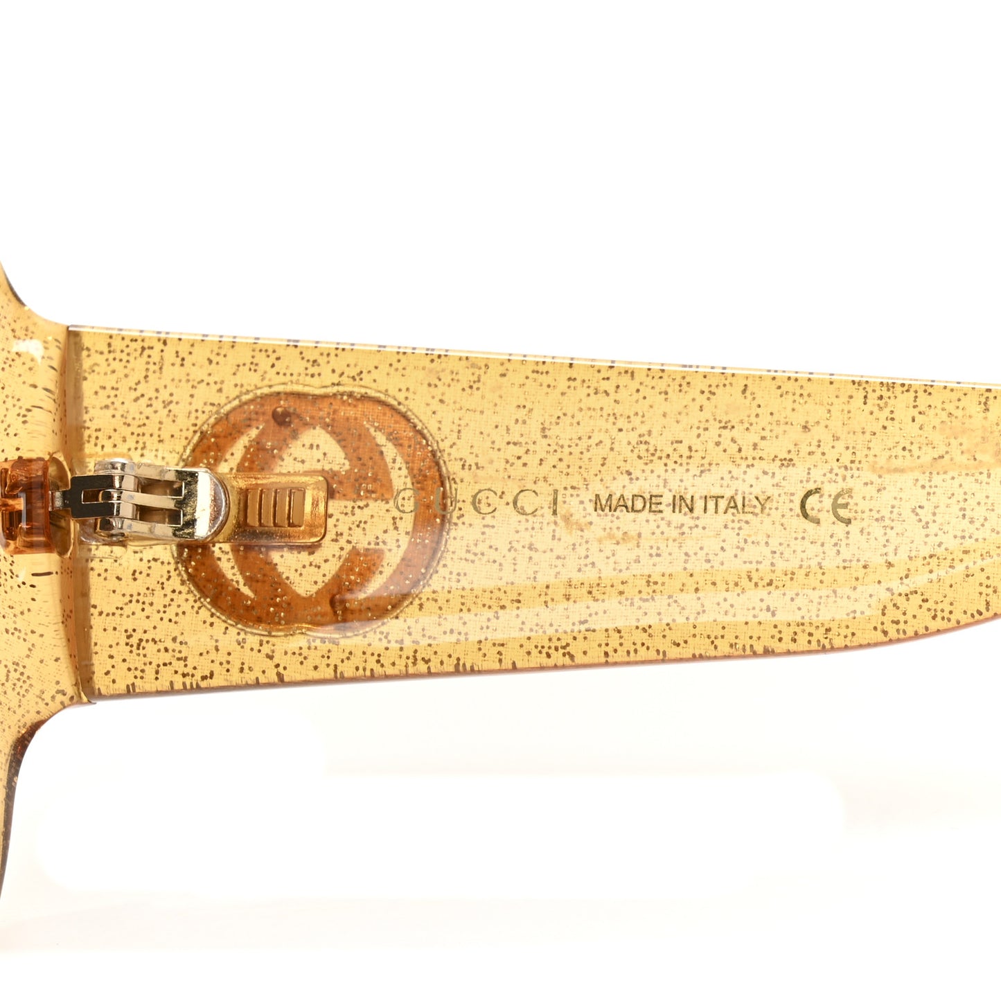 Acetate Square Frame Sunglasses GG0053S Glitter Gold