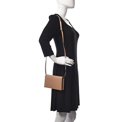 Gucci Dollar Calfskin Mini Swing Wallet Bag Camelia Mineral Blue 2 of 6