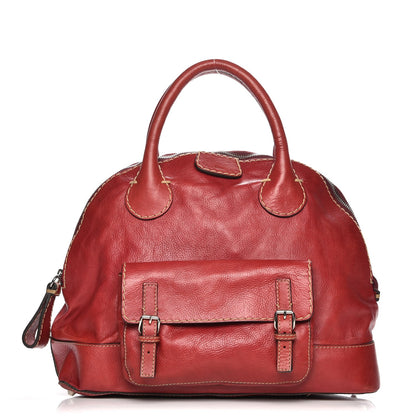 Chloe Calfskin Edith Dome Bowler Red 1 of 12