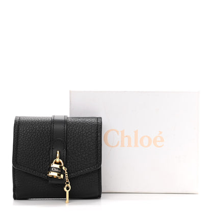 Chloe Grained Calfskin Small Aby Tri-Fold Wallet Black 10 of 10