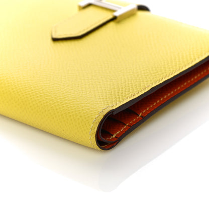 Hermes Epsom Verso Bearn Compact Wallet Lime Terre Battue 9 of 10