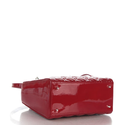 Christian Dior Patent Cannage Medium Lady Dior Red 4 of 6