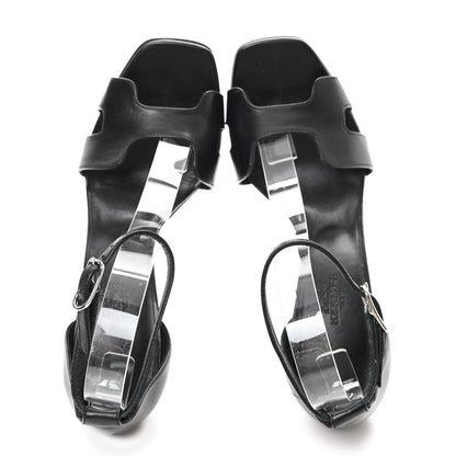 Hermes Calfskin Joy 105 Sandals 37 Black 2 of 11