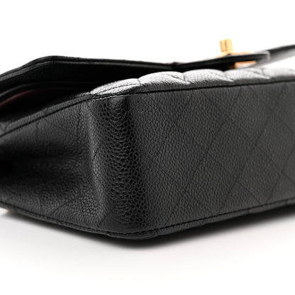 Chanel Caviar Quilted Medium Double Flap Black 9 of 11