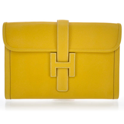 Hermes Courchevel Jige Clutch Jaune 1 of 6