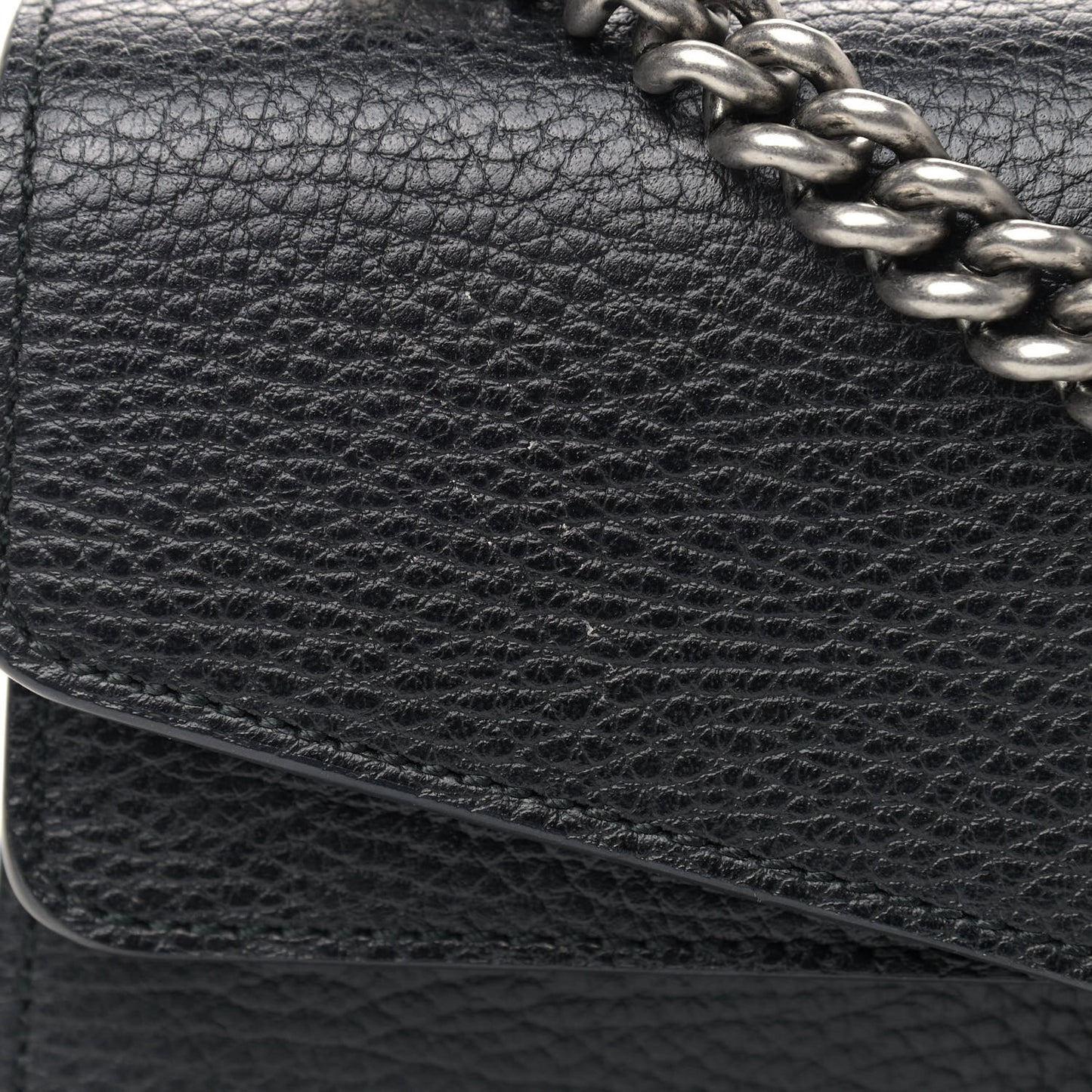 Pebbled Calfskin Small Dionysus Shoulder Bag Black