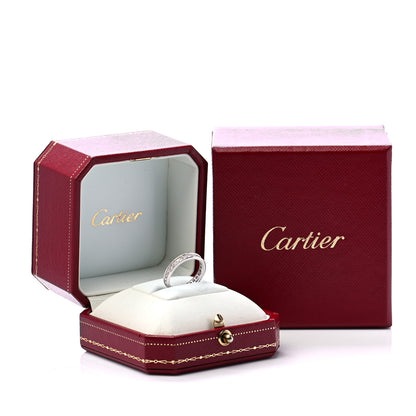 Cartier 18K White Gold Diamond Ballerine Wedding Band Ring 49 5 8 of 8