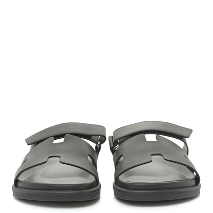 Hermes Calfskin Womens Chypre Sandals 42 Black 2 of 9
