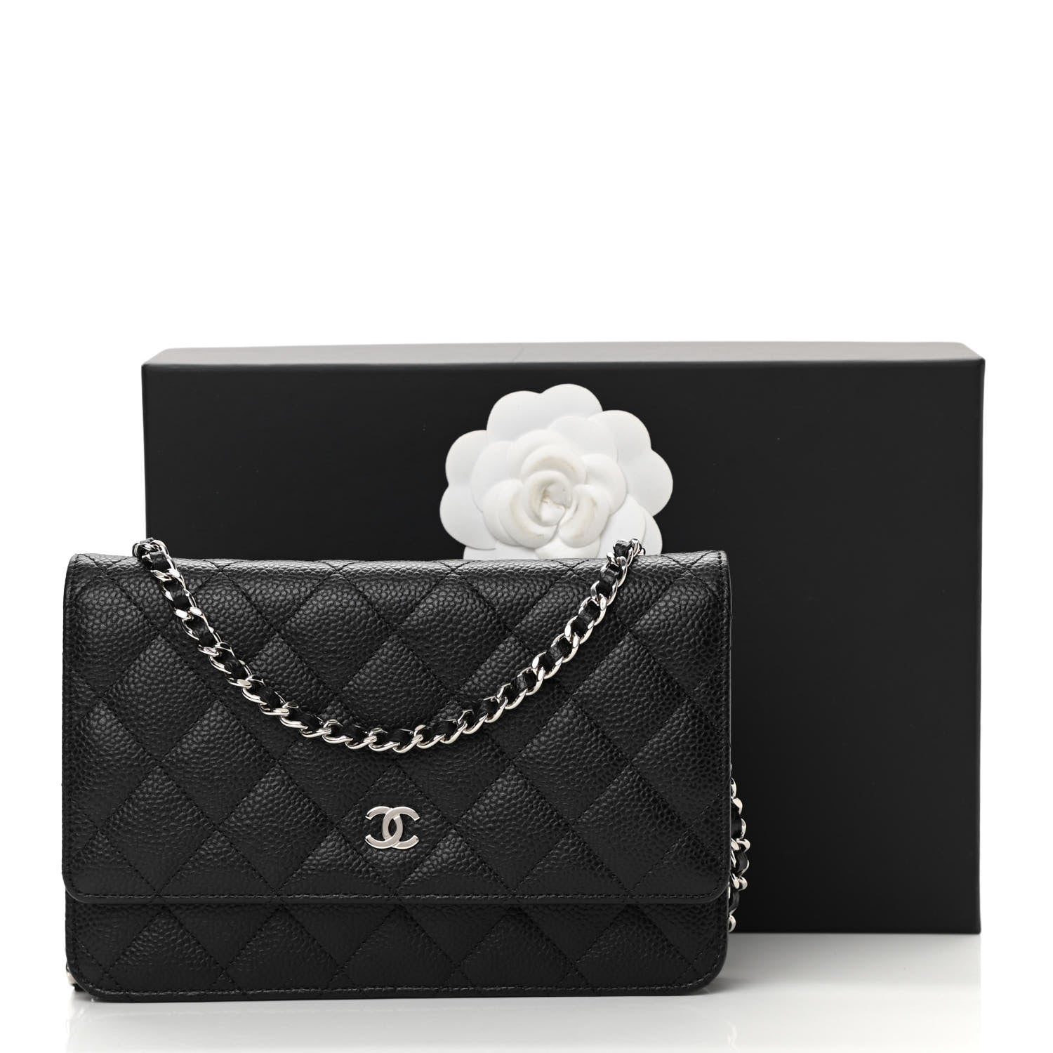 Chanel Caviar Quilted Wallet On Chain WOC Black 13 of 13