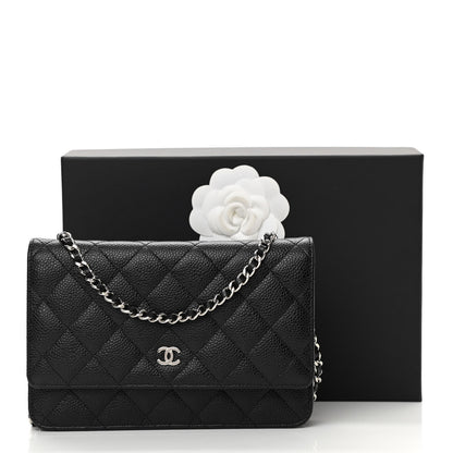 Chanel Caviar Quilted Wallet On Chain WOC Black 13 of 13
