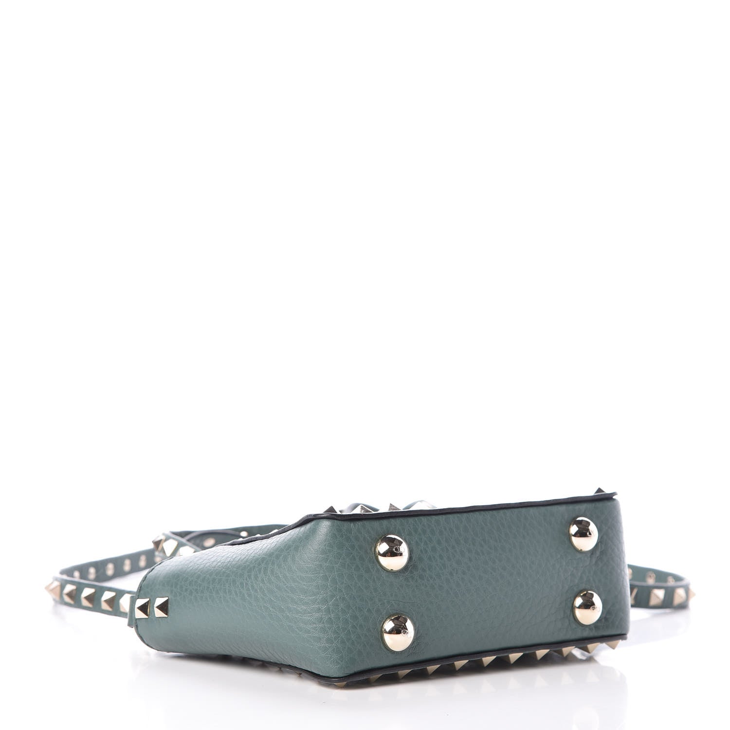 Valentino Garavani Grained Calfskin Micro Rockstud Tote Giada 4 of 9