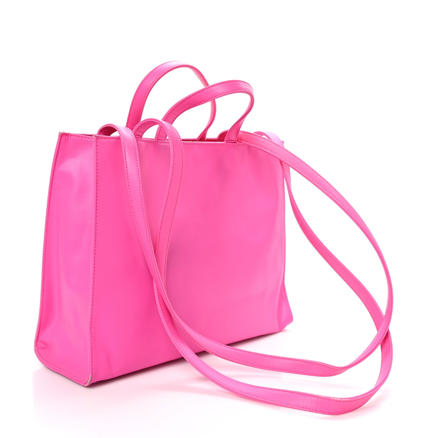 Vegan Leather Medium Shopping Bag Azalea