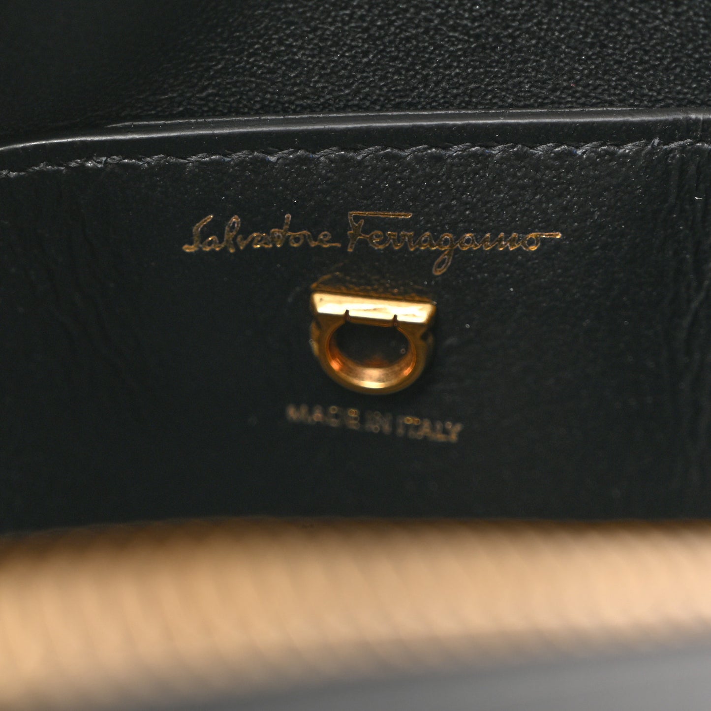 Calfskin Trifolio Camera Crossbody Bag Black