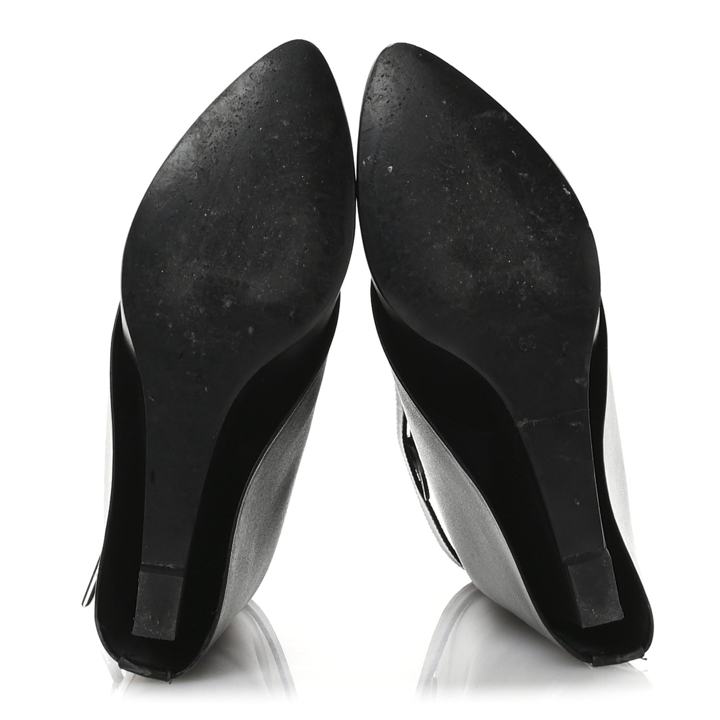 Calfskin Shark Lock Ankle Boots 39 Black