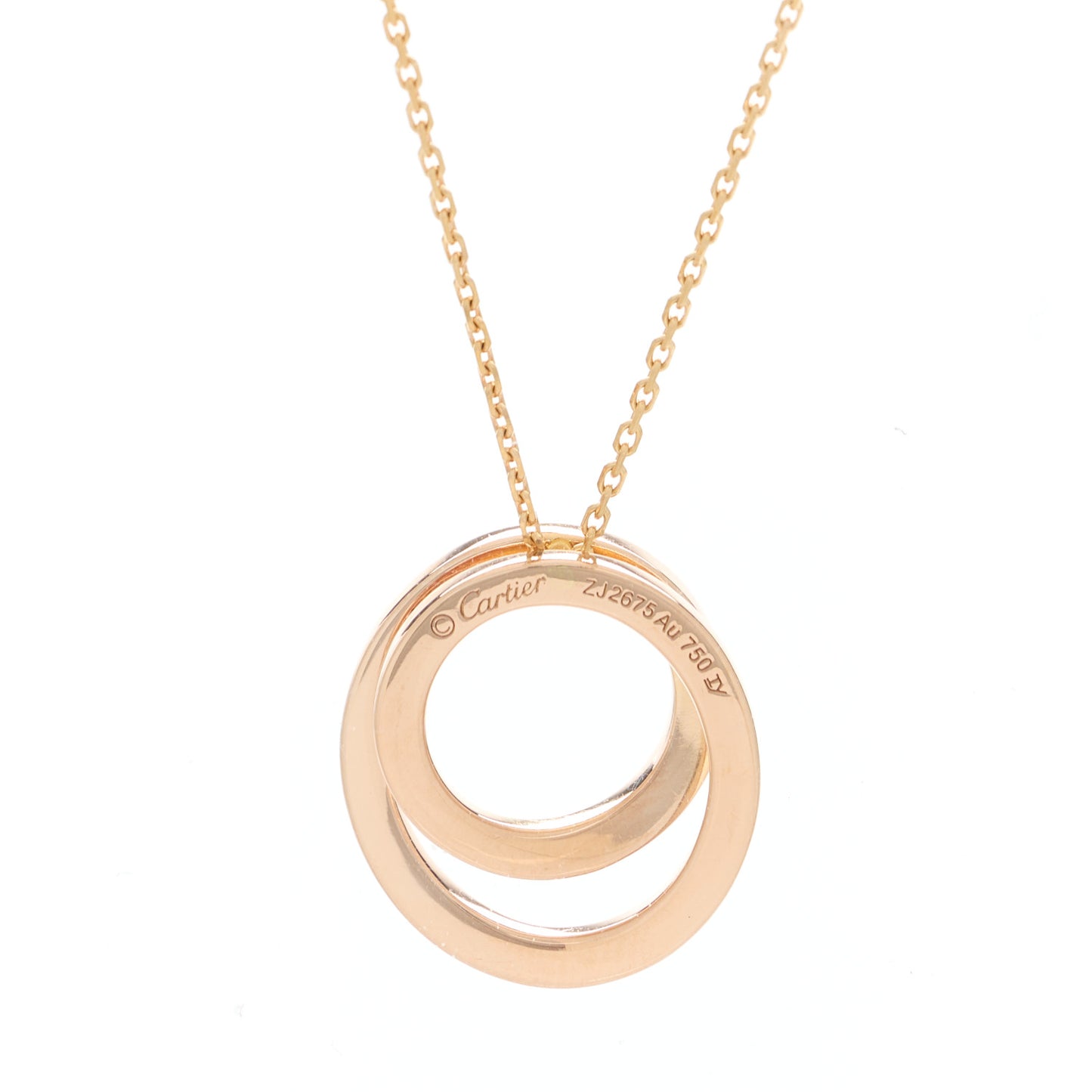18K Pink Gold Diamond Etincelle De Cartier Pendant Necklace