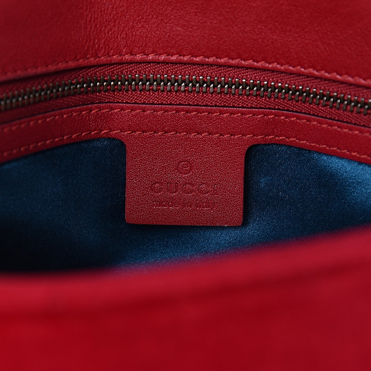 Velvet Matelasse Small GG Marmont Shoulder Bag Hibiscus Red