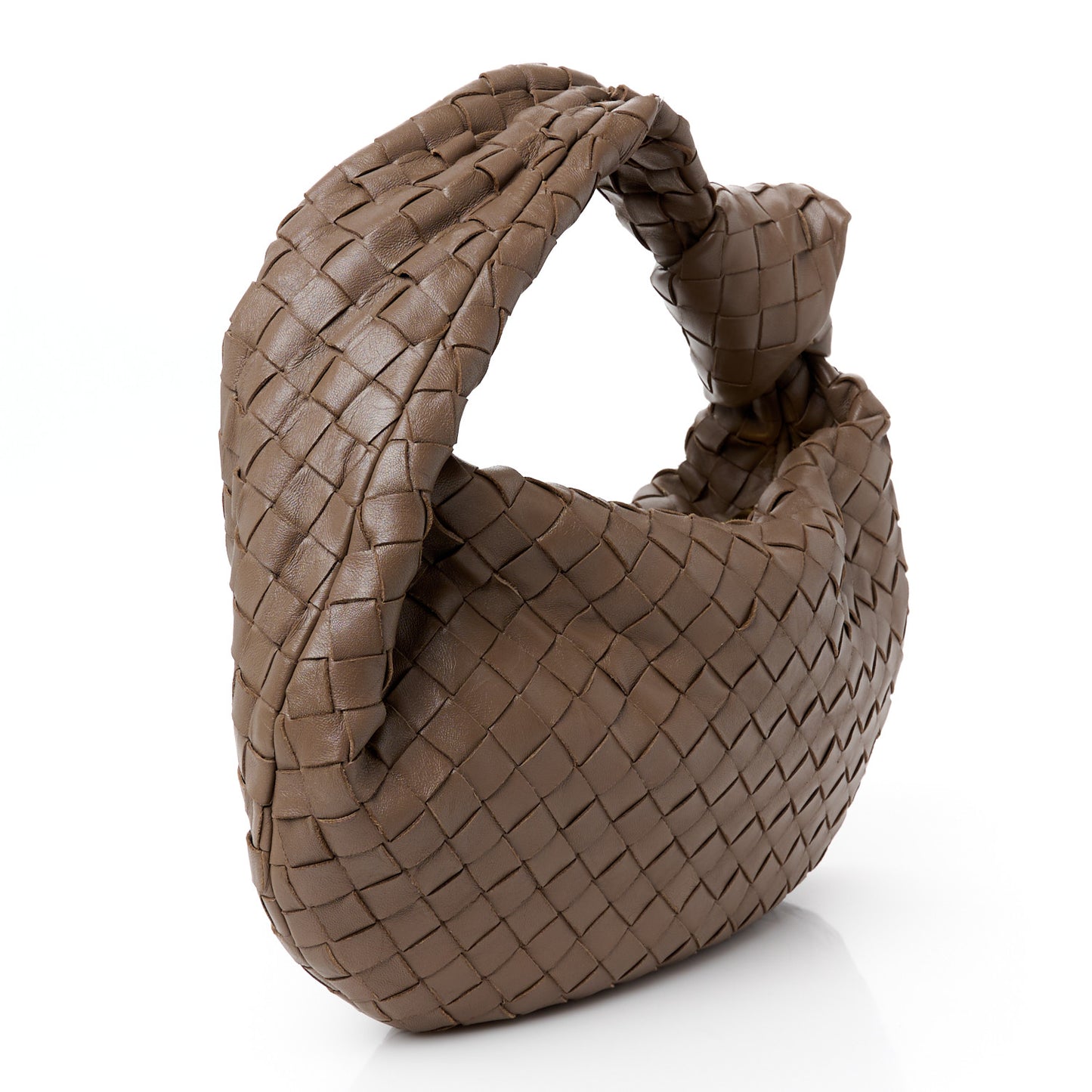 Nappa Intrecciato Teen Jodie Hobo Dark Taupe