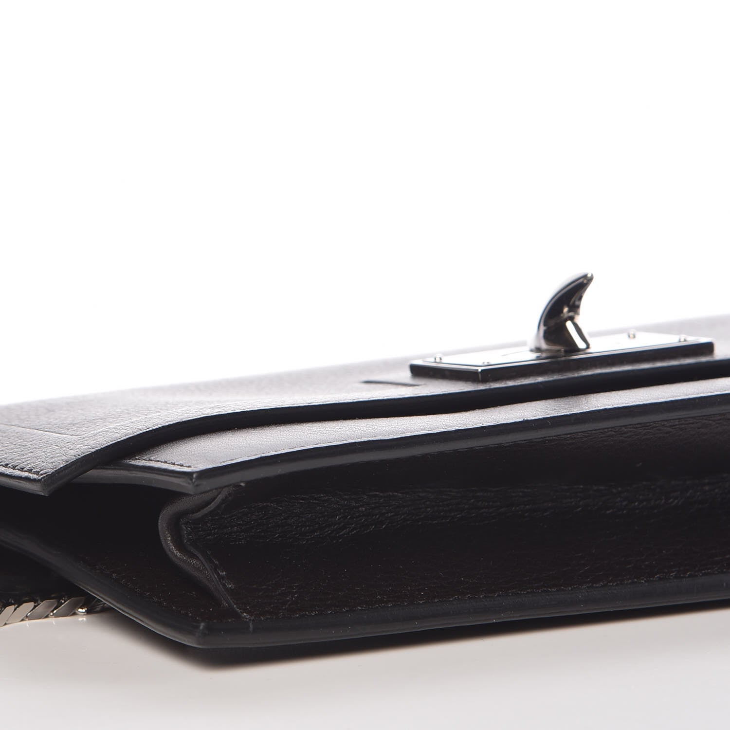 Givenchy Calfskin Shark Lock Chain Wallet Black 5 of 11