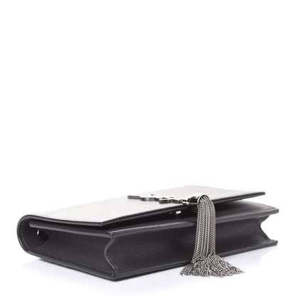 Saint Laurent Smooth Calfskin Classic Monogram Kate Tassel Chain Wallet Asphalt 3 of 4