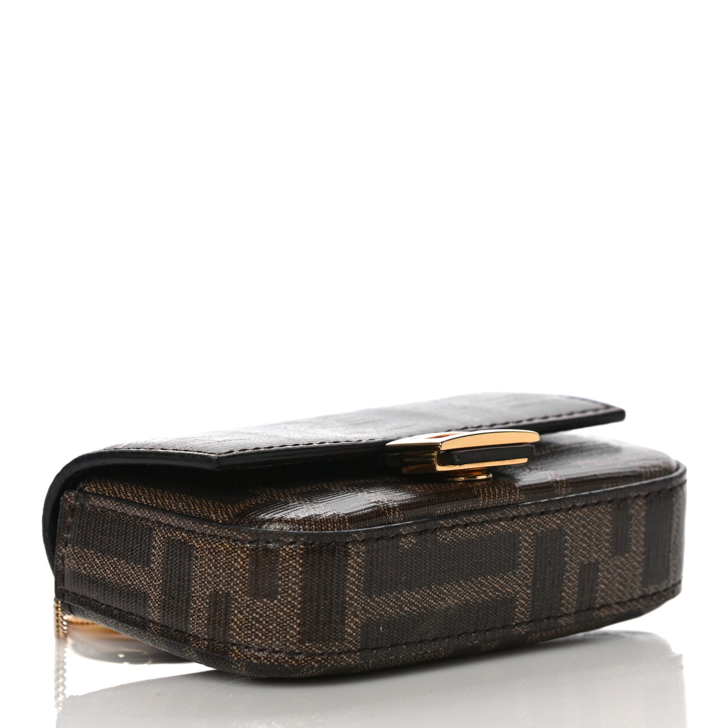 Glazed Fabric FF 1974 Nano Baguette Charm Mogano Panna