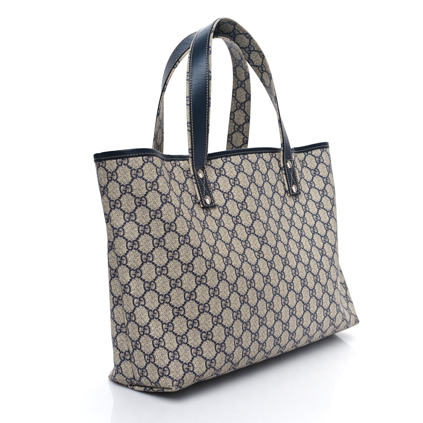 GG Plus Monogram Medium Signature Web Loop Tote Navy