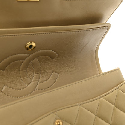 Chanel Lambskin Quilted Medium Double Flap Beige 11 of 14