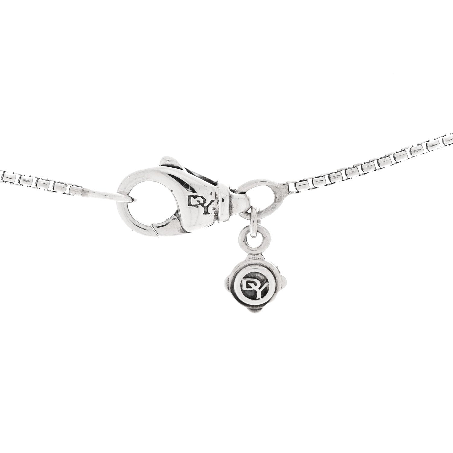 David Yurman Sterling Silver Cultured Pearl 8mm Petite Chatelaine Pendant Necklace 4 of 5