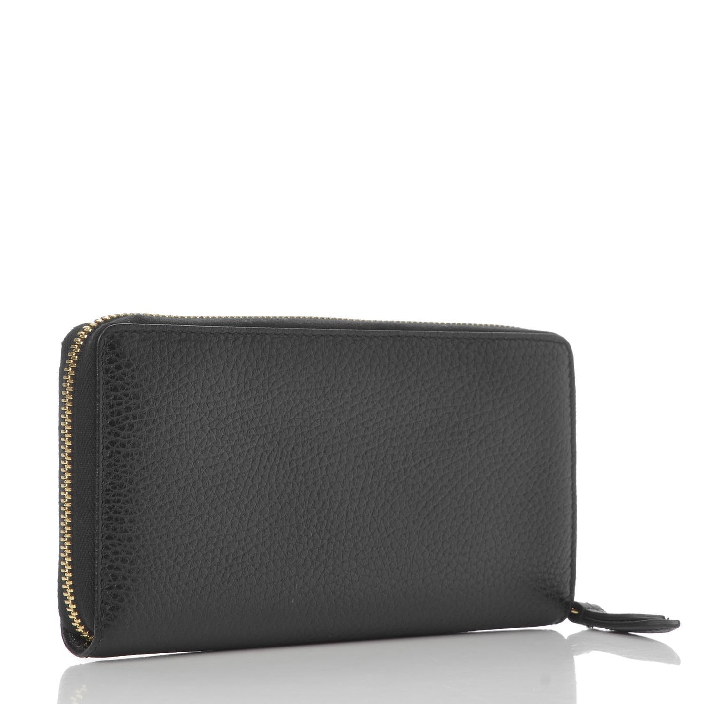 Dollar Calfskin GG Marmont Zip Around Wallet Black
