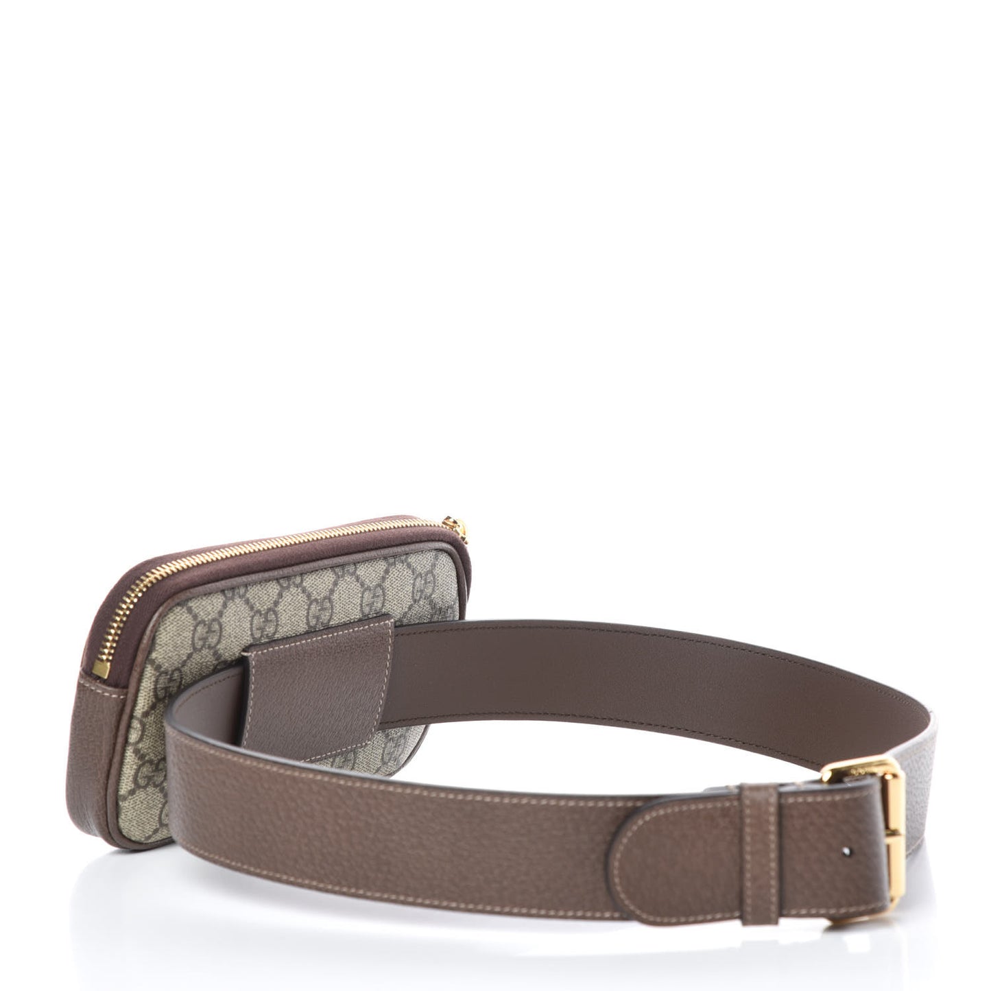GG Supreme Monogram Ophidia Belted iPhone Case 85 34 Dark Brown