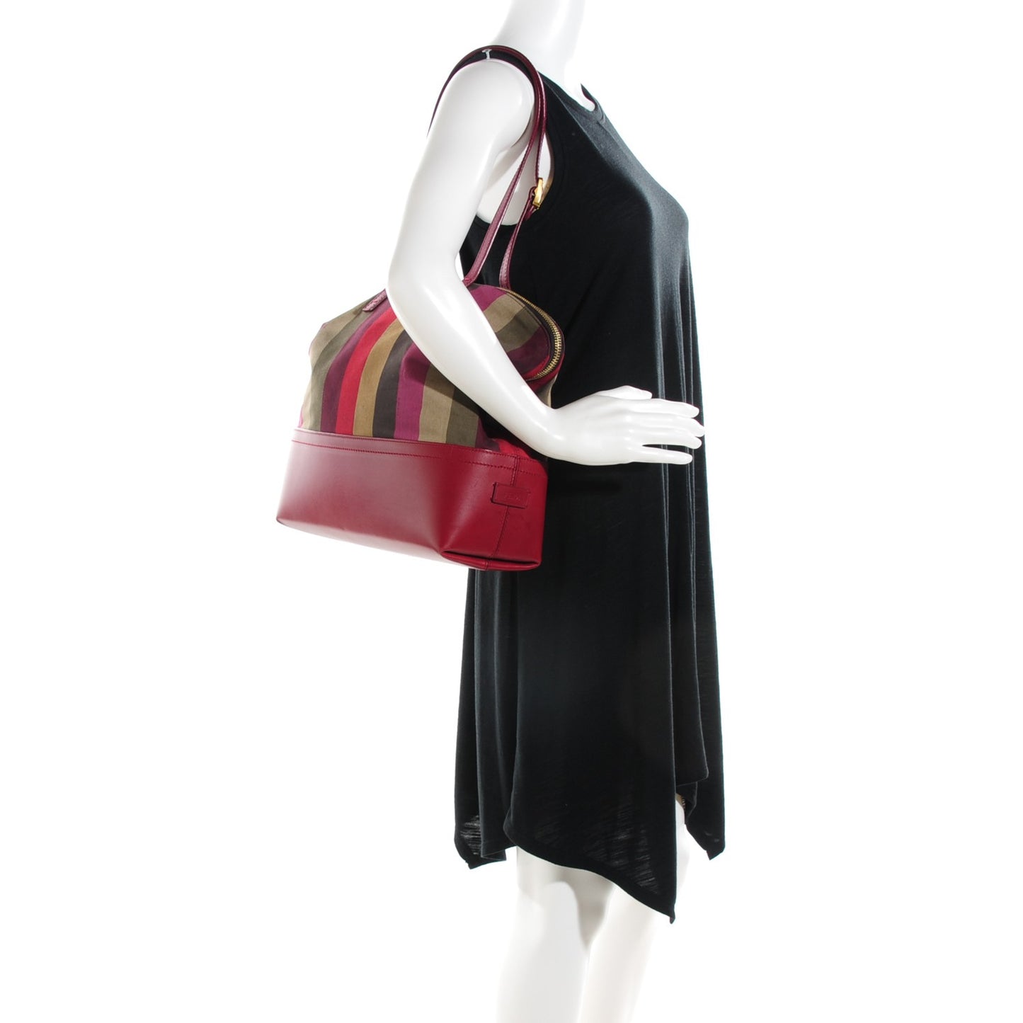 Pequin Striped 2Bag Bordeaux Multicolor Tobacco Lampone
