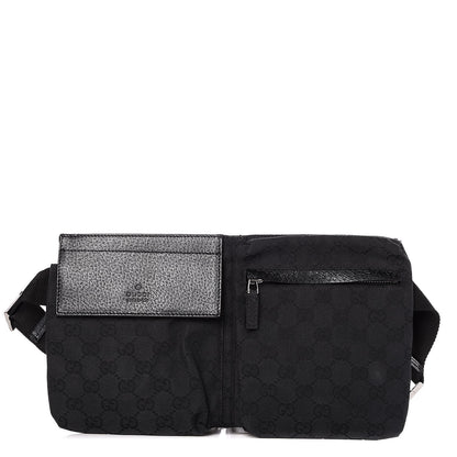 Gucci GG Monogram Double Pocket Belt Bag Black 1 of 18