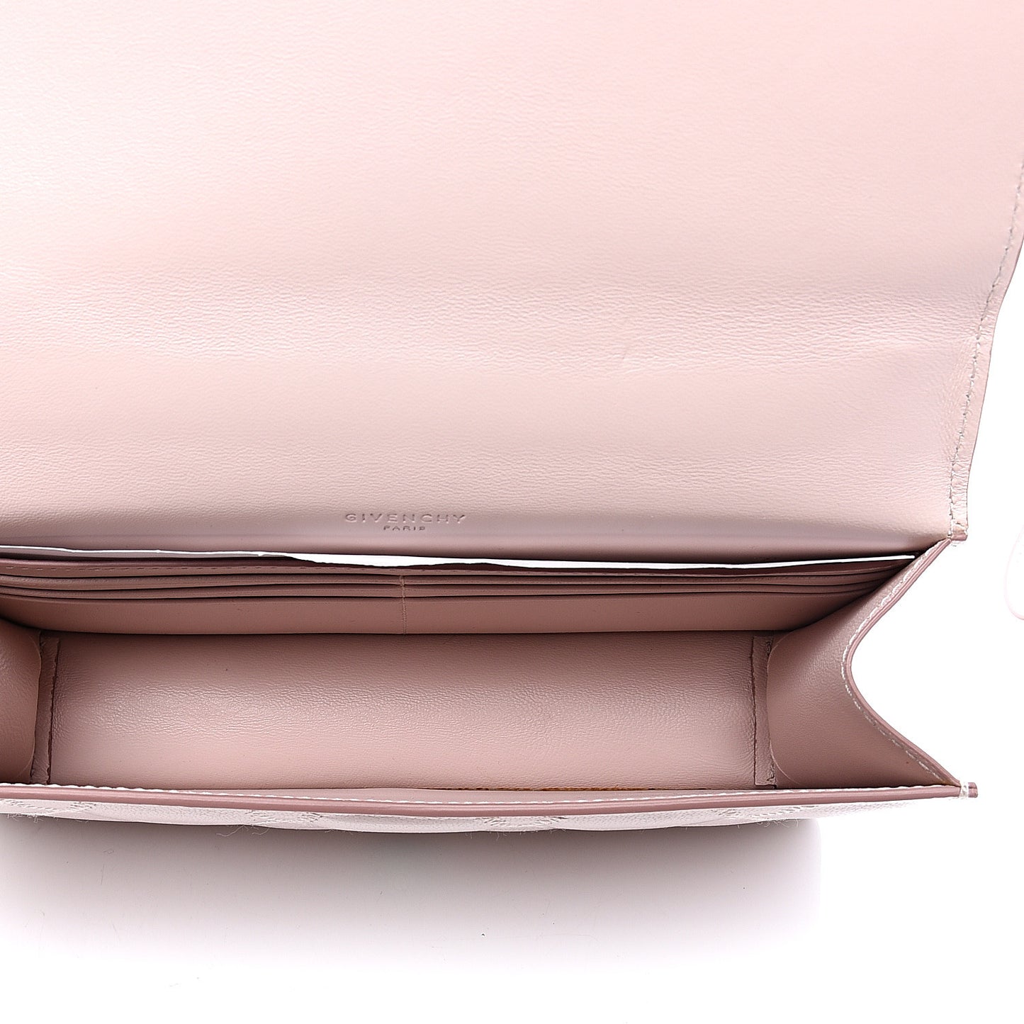 Goatskin Quilted GV3 Strap Wallet Pale Pink