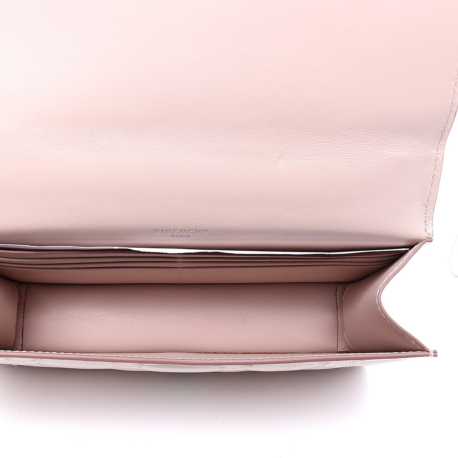 Givenchy Goatskin Quilted GV3 Strap Wallet Pale Pink 4 of 8