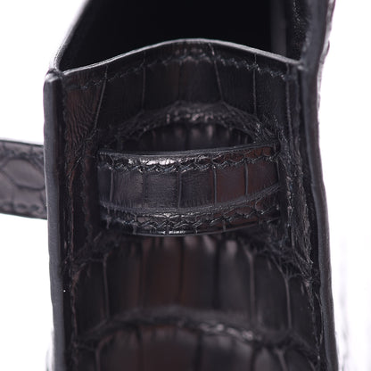 Hermes Matte Alligator Mini Kelly Sellier 20 Black 28 of 39