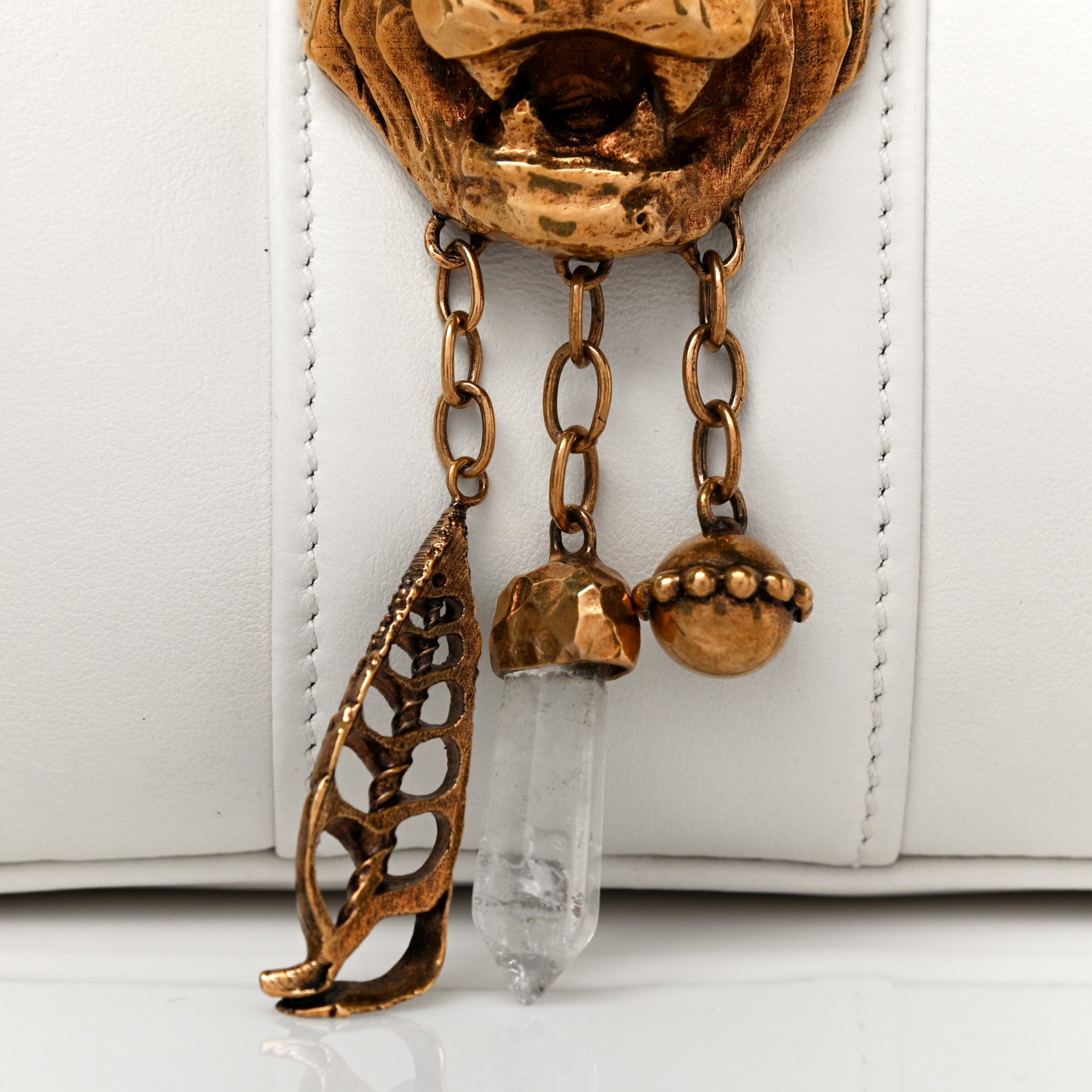 Prada City Calf Tiger Head Cahier Crossbody Talco 8 of 10