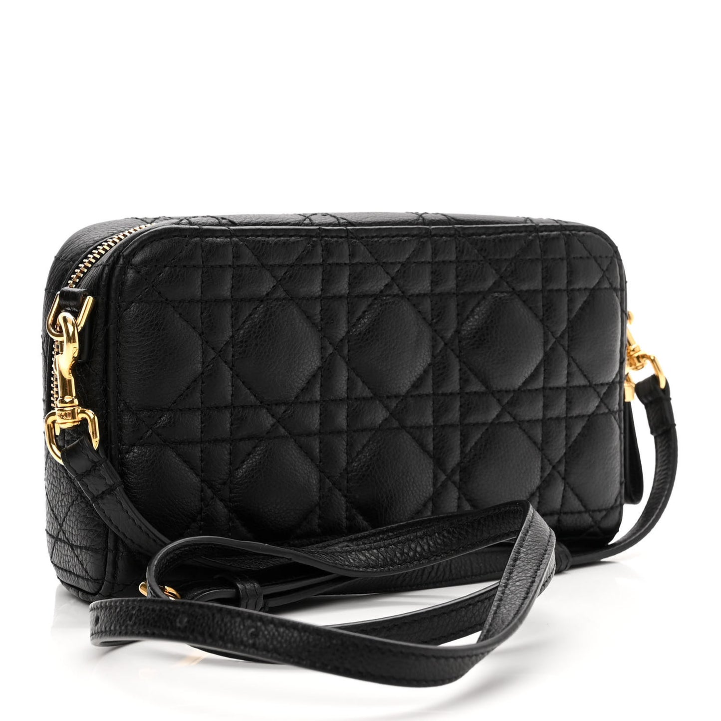 Supple Calfskin Caro Double Pouch Black